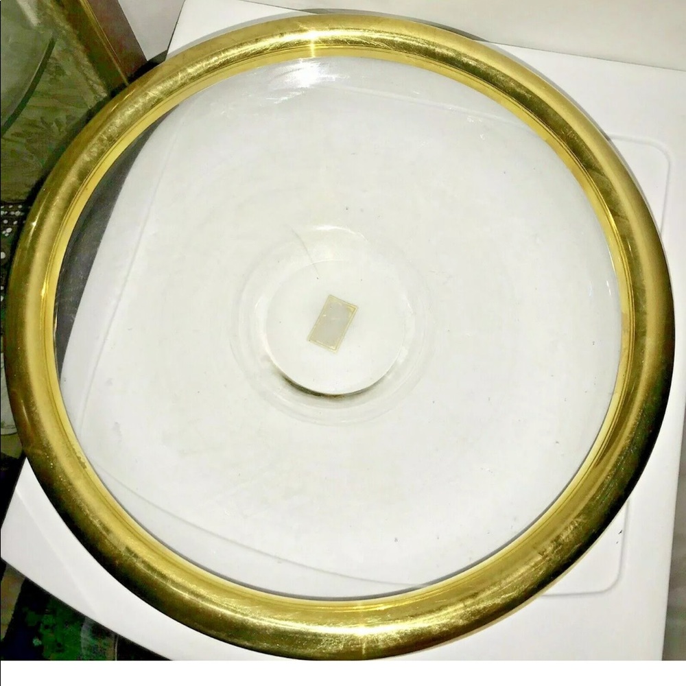 New Vintage Large Italian Hand Made Glass Bowl